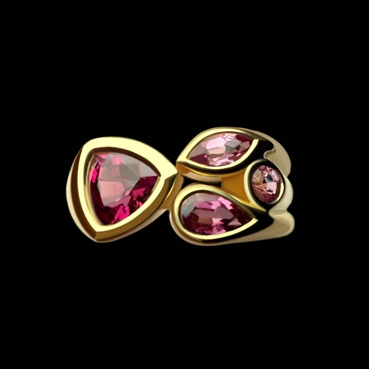 Blooming Flowers 18K Gold Ring for women