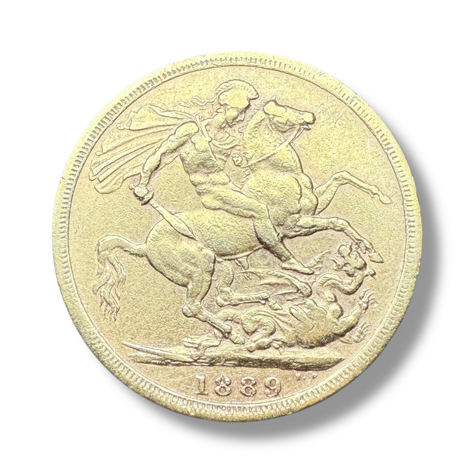 1889 Gold Sovereign – Queen Victoria Jubilee Head, St George Reverse