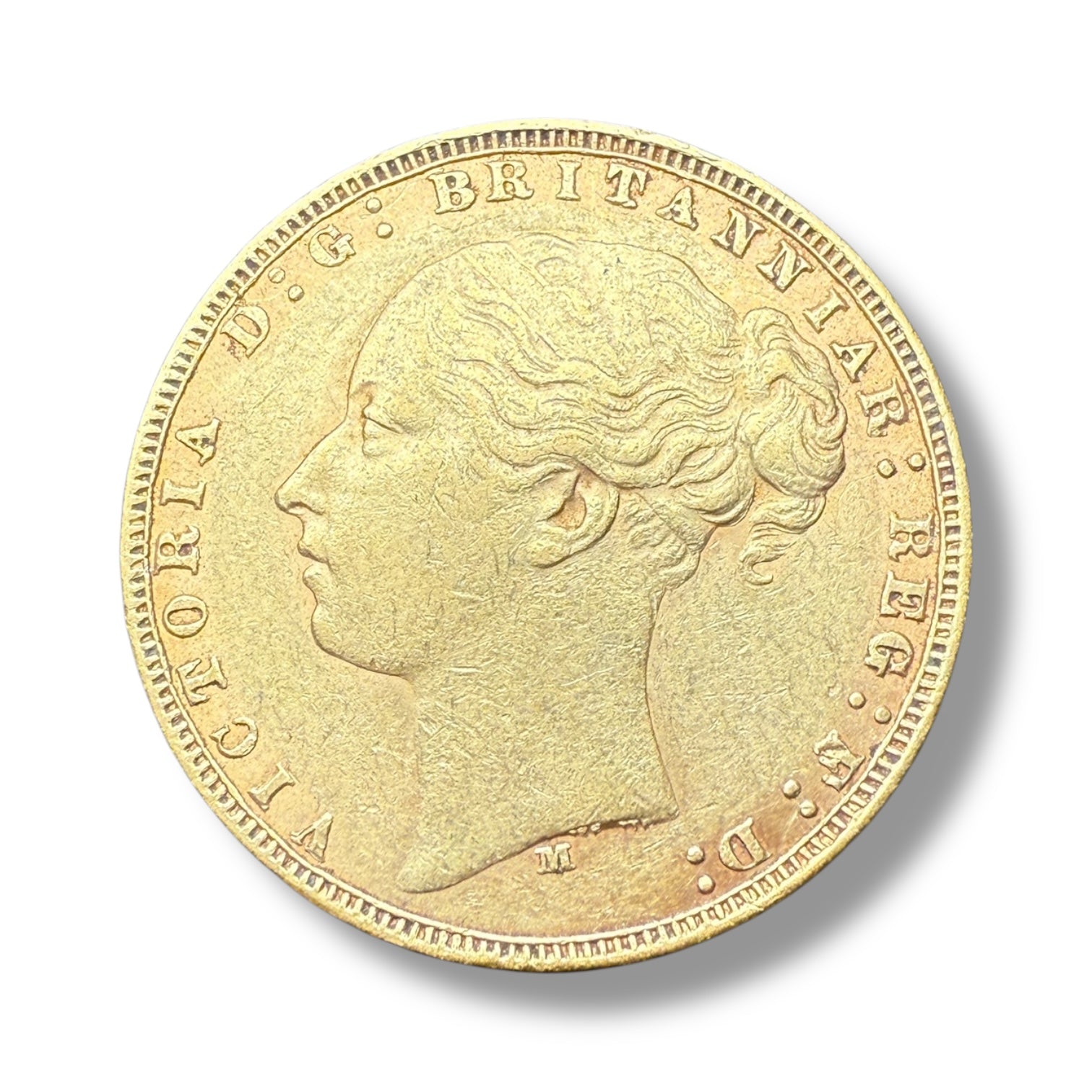 1874 Gold Sovereign – Queen Victoria Young Head, St George Reverse