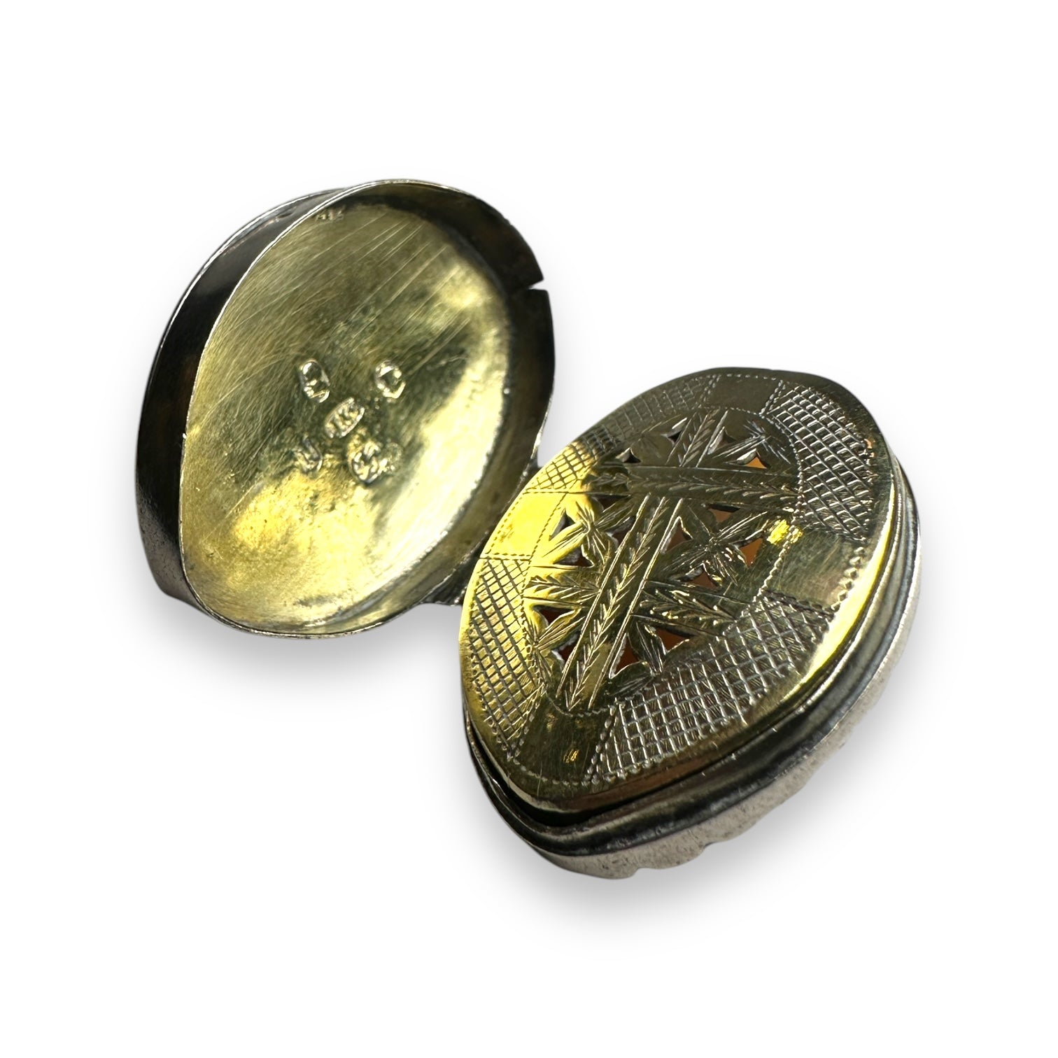 Silver pill box