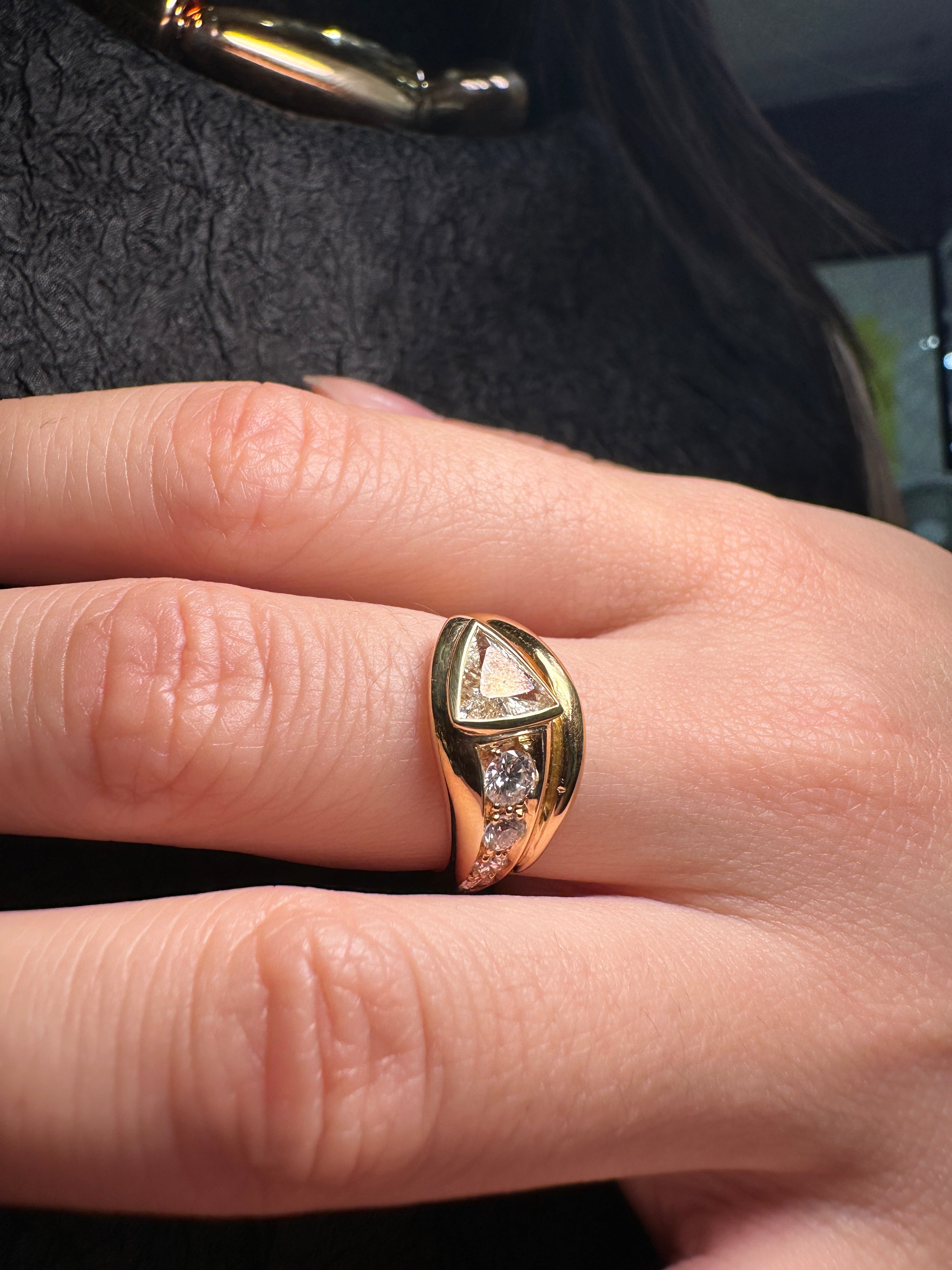 Diamond snake ring
