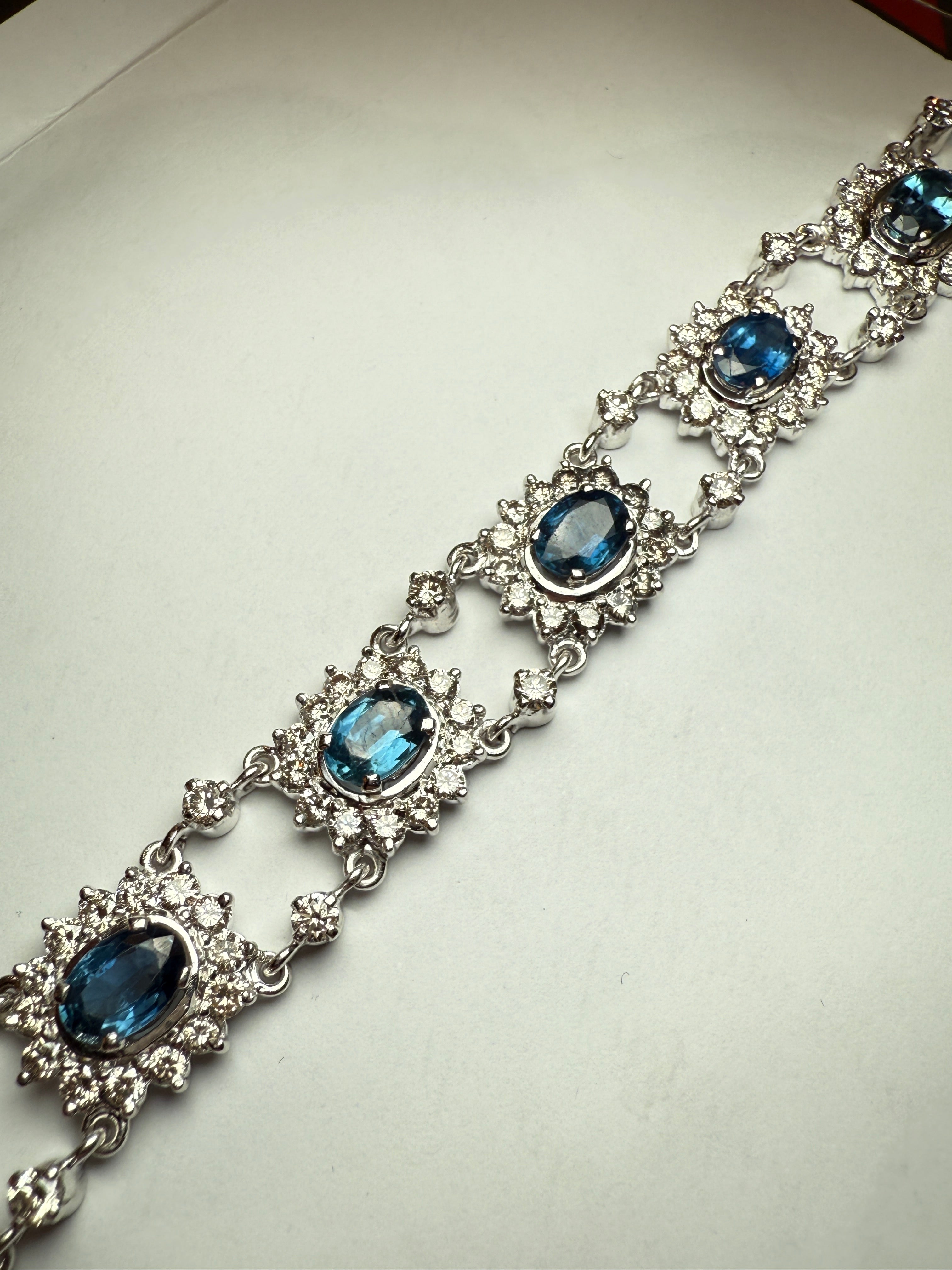Sapphire and diamond bracelet