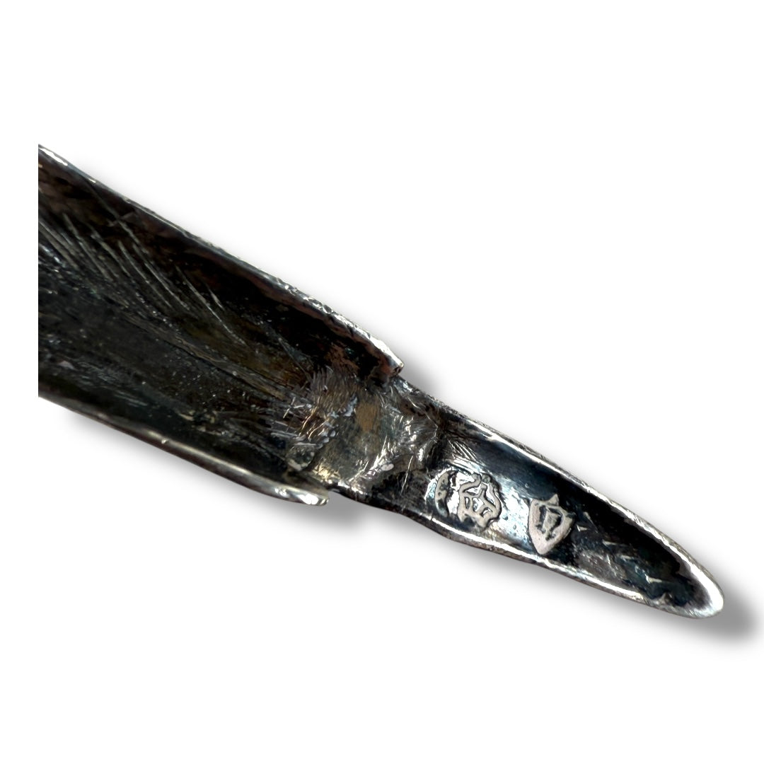 Antique English Sterling Silver Pheasant Perfume Bottle