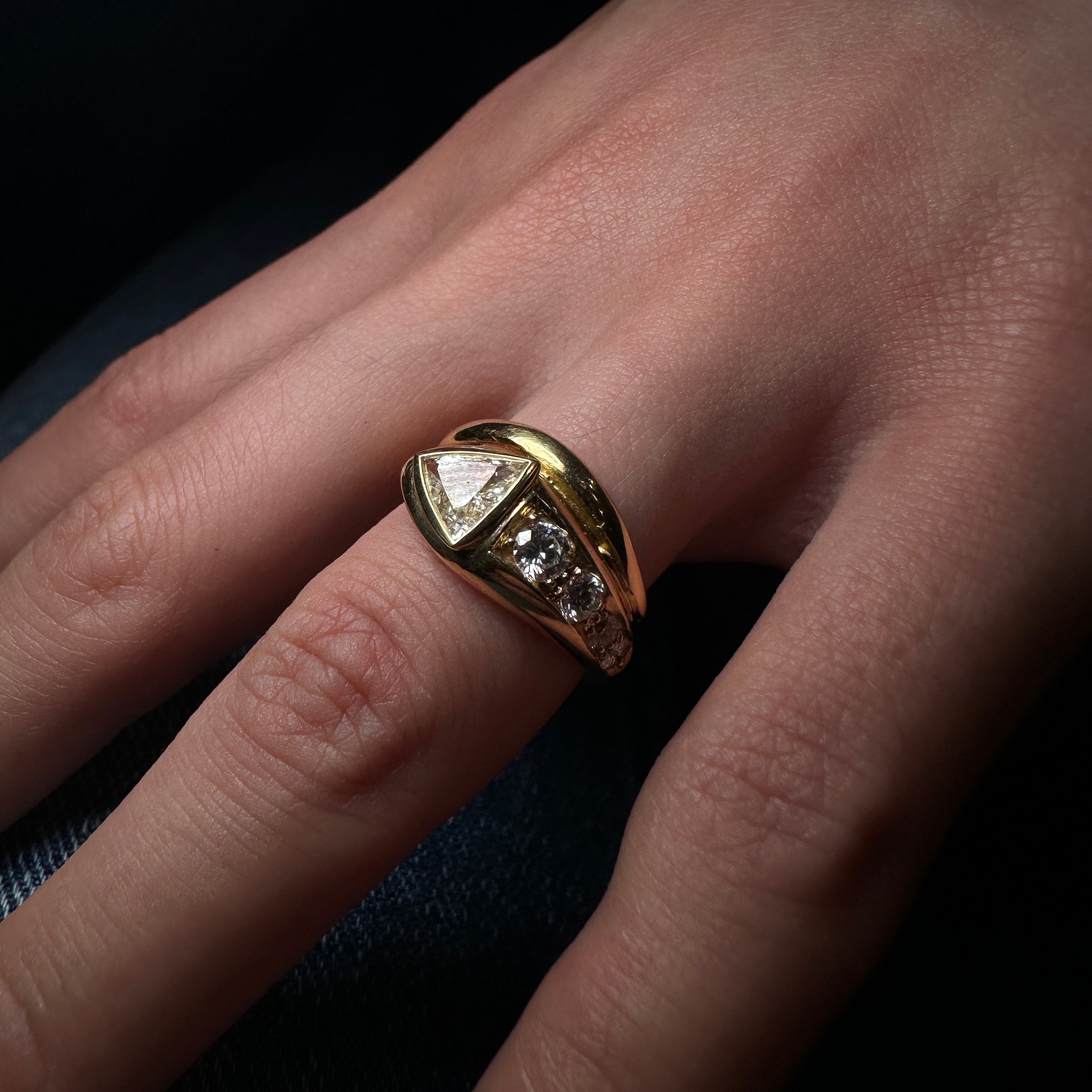 Diamond snake ring
