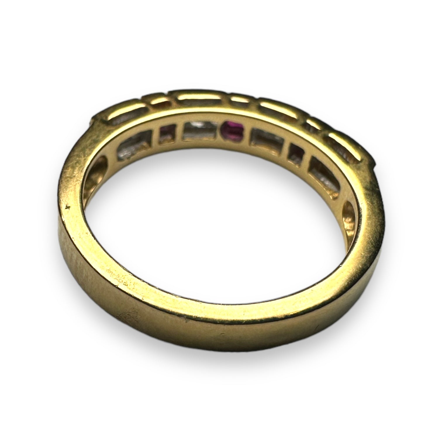 Ruby and diamond engagement ring