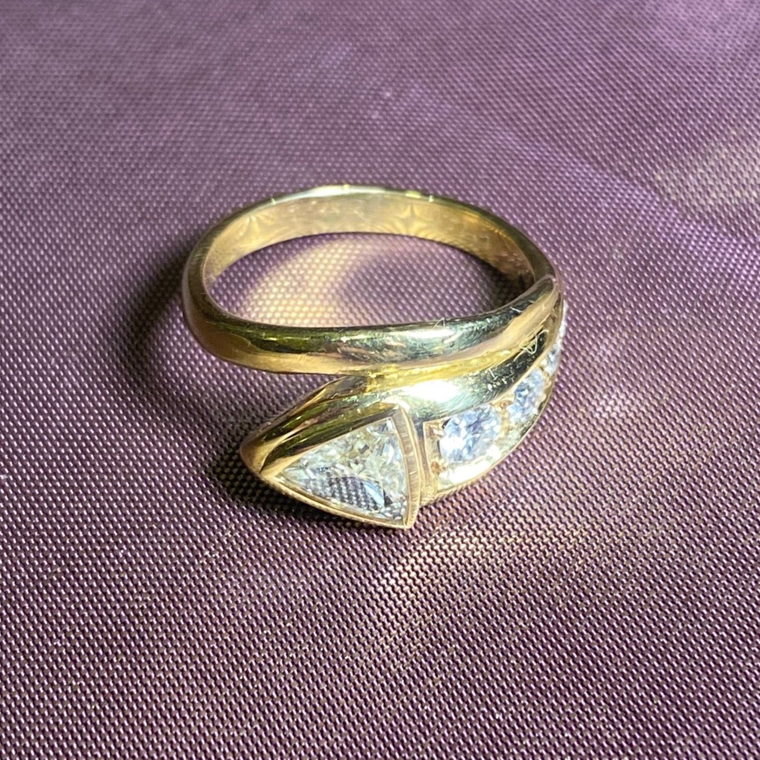 Diamond snake ring