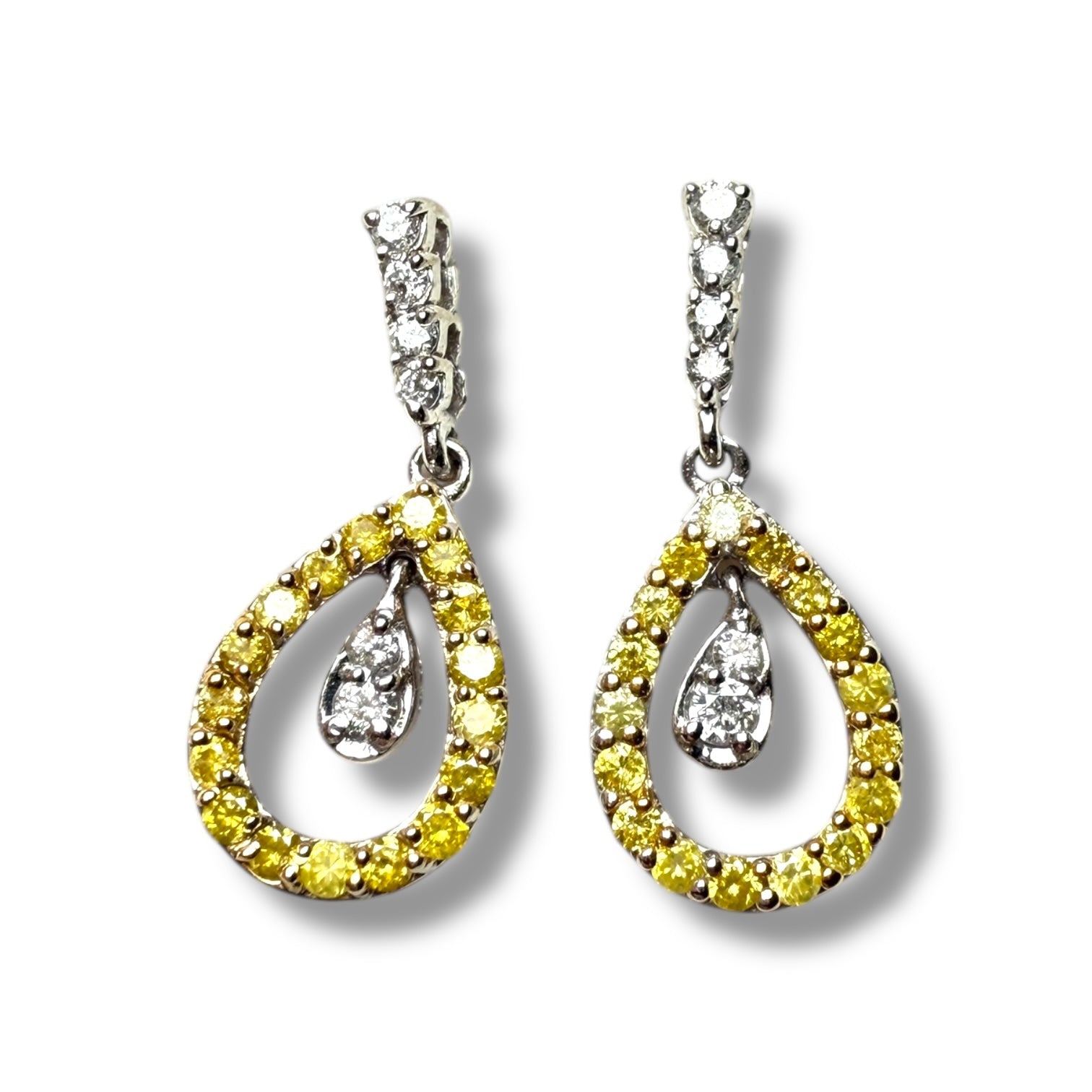 14k gold Diamond drop earring