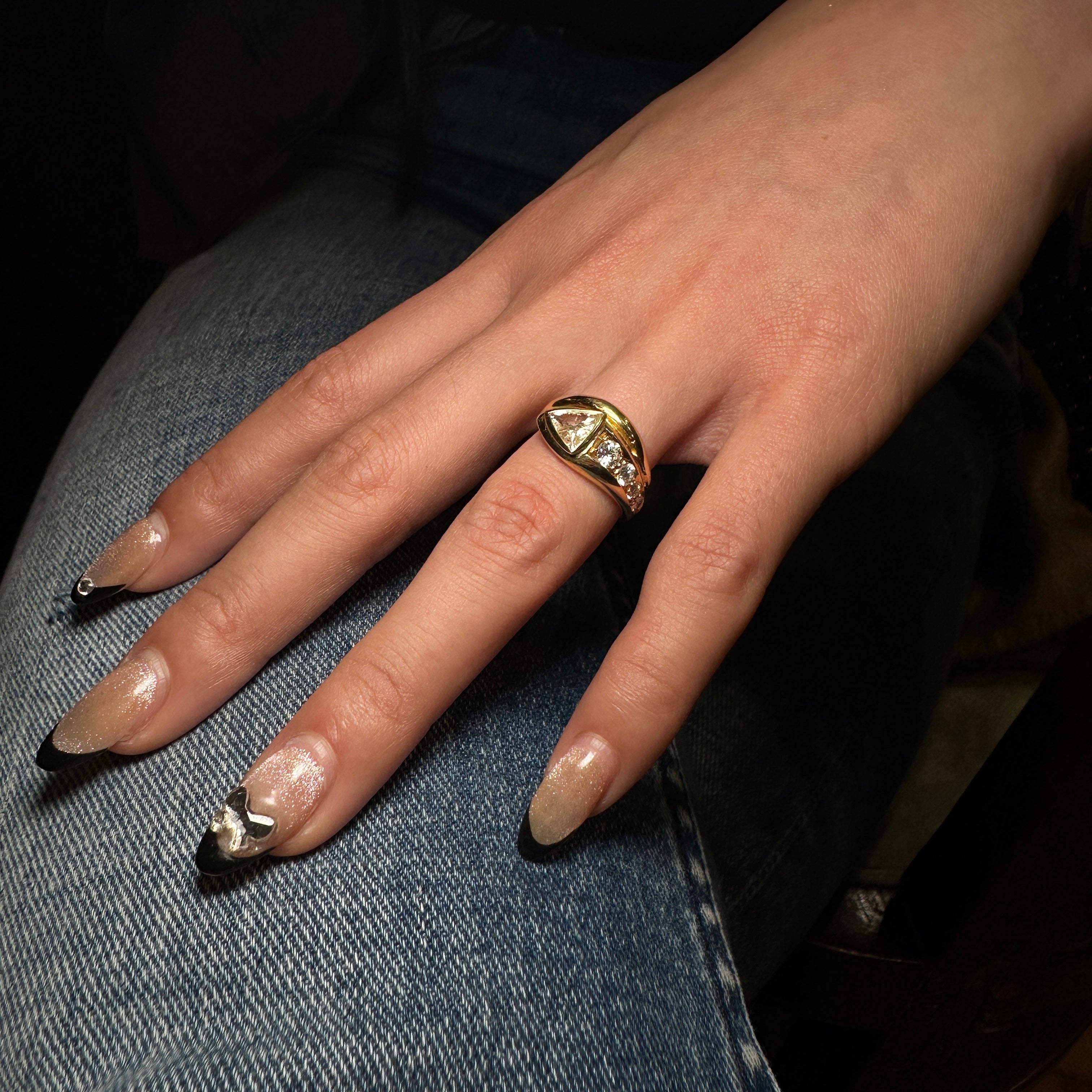 Diamond snake ring