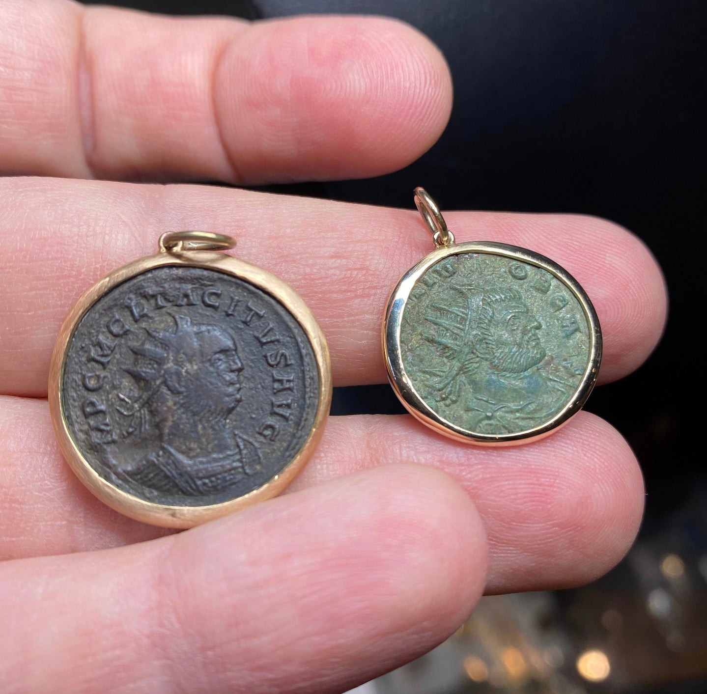 Roman coin antique (275-276 Rome imperatore Tacitus)