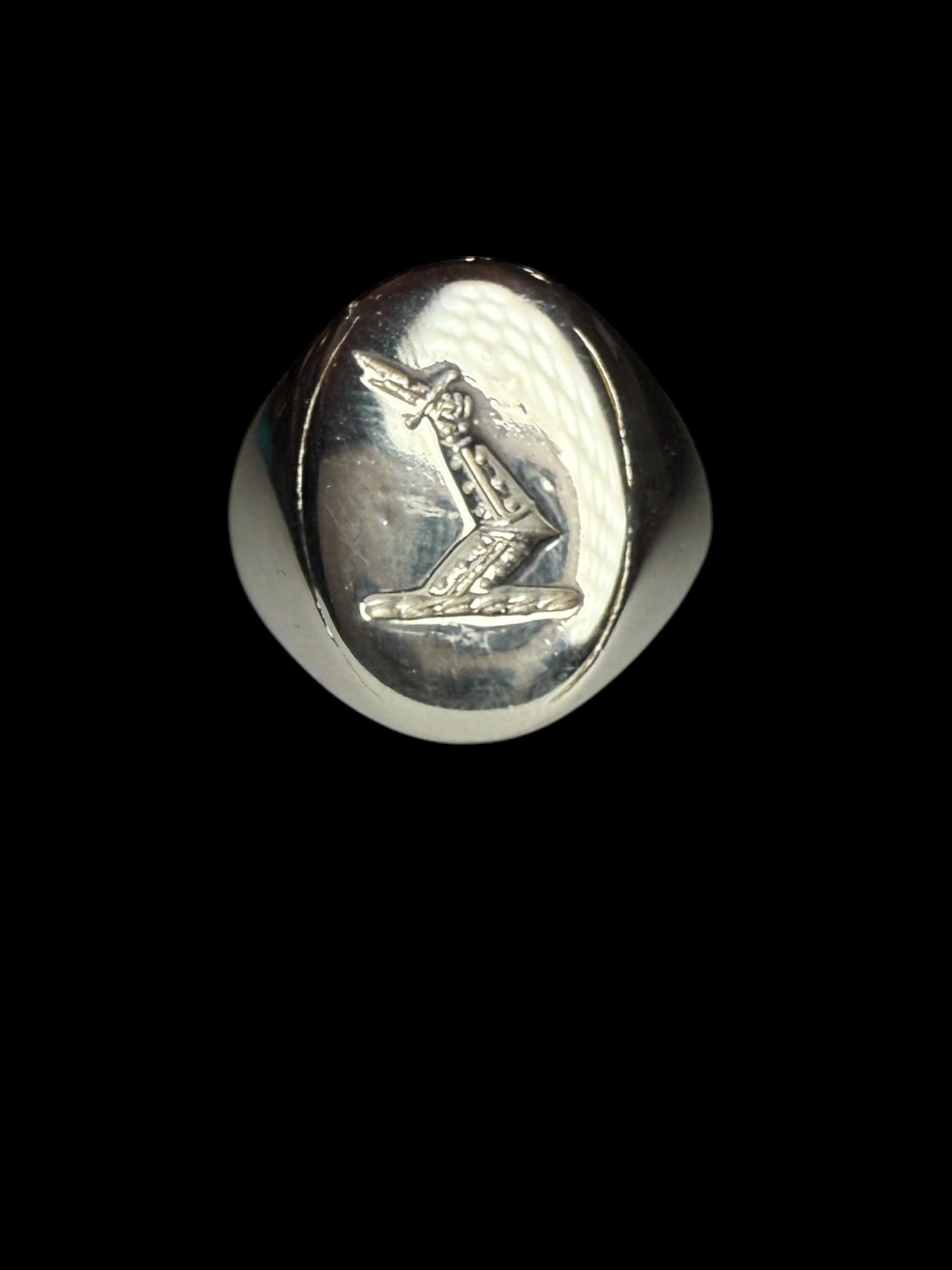 Silver signet ring