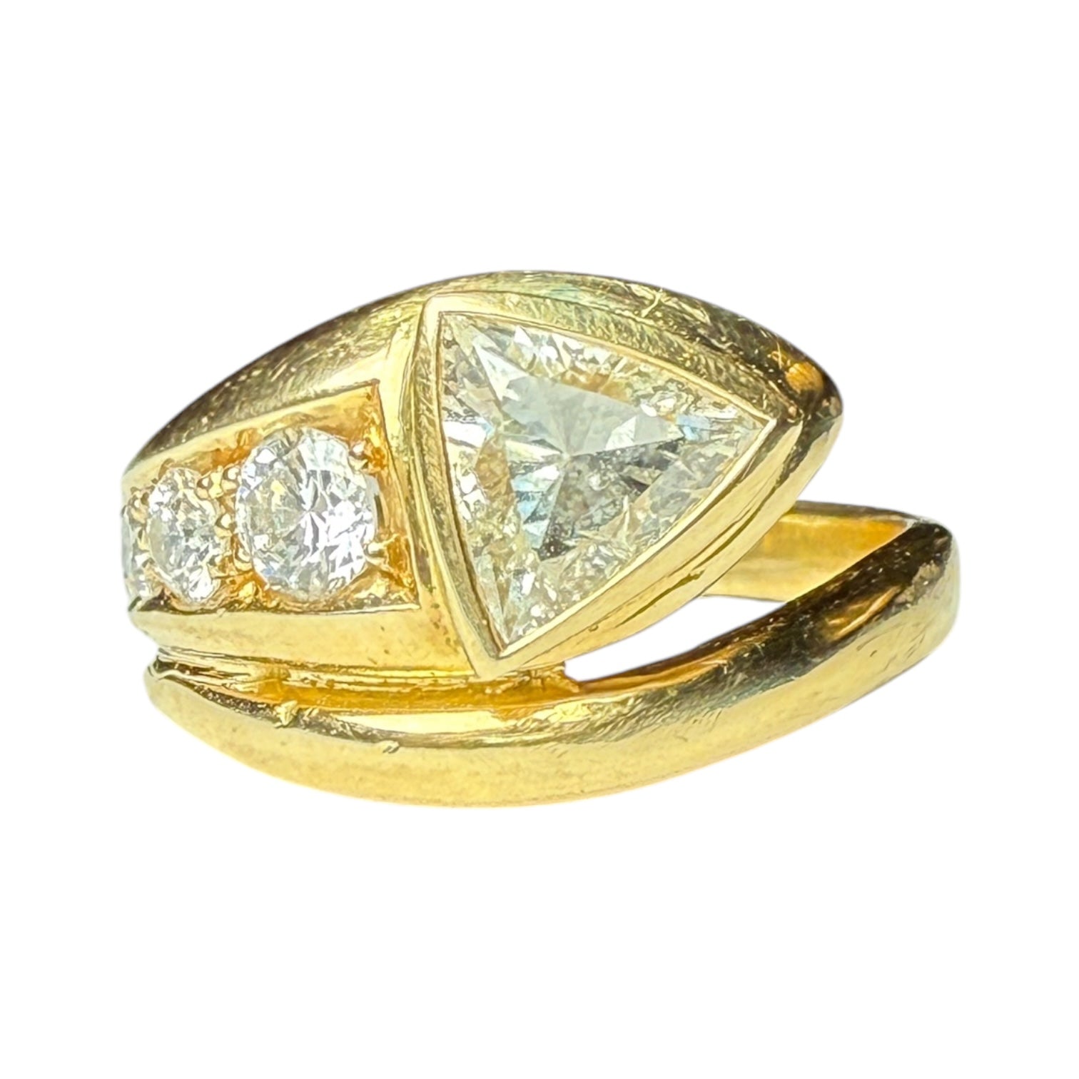 Diamond snake ring