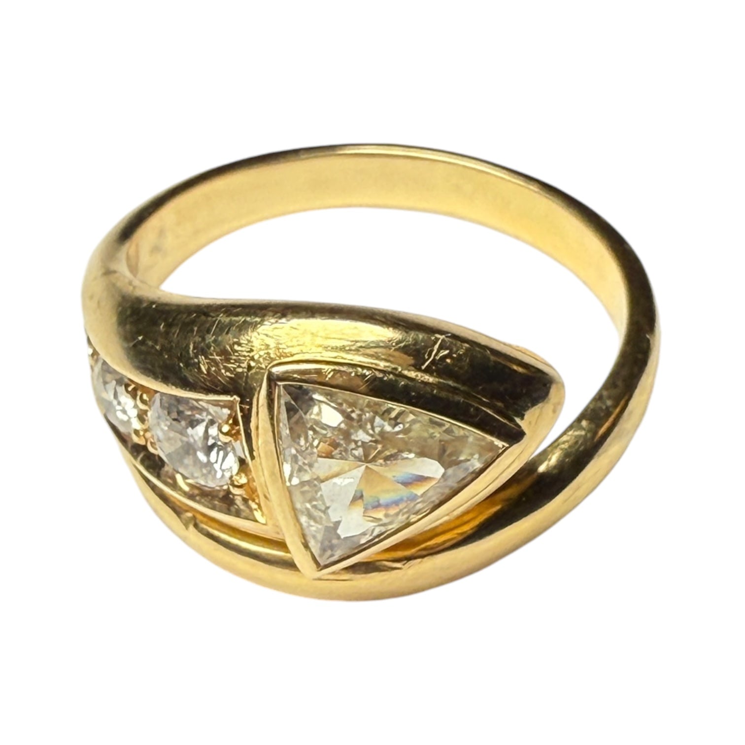 Diamond snake ring