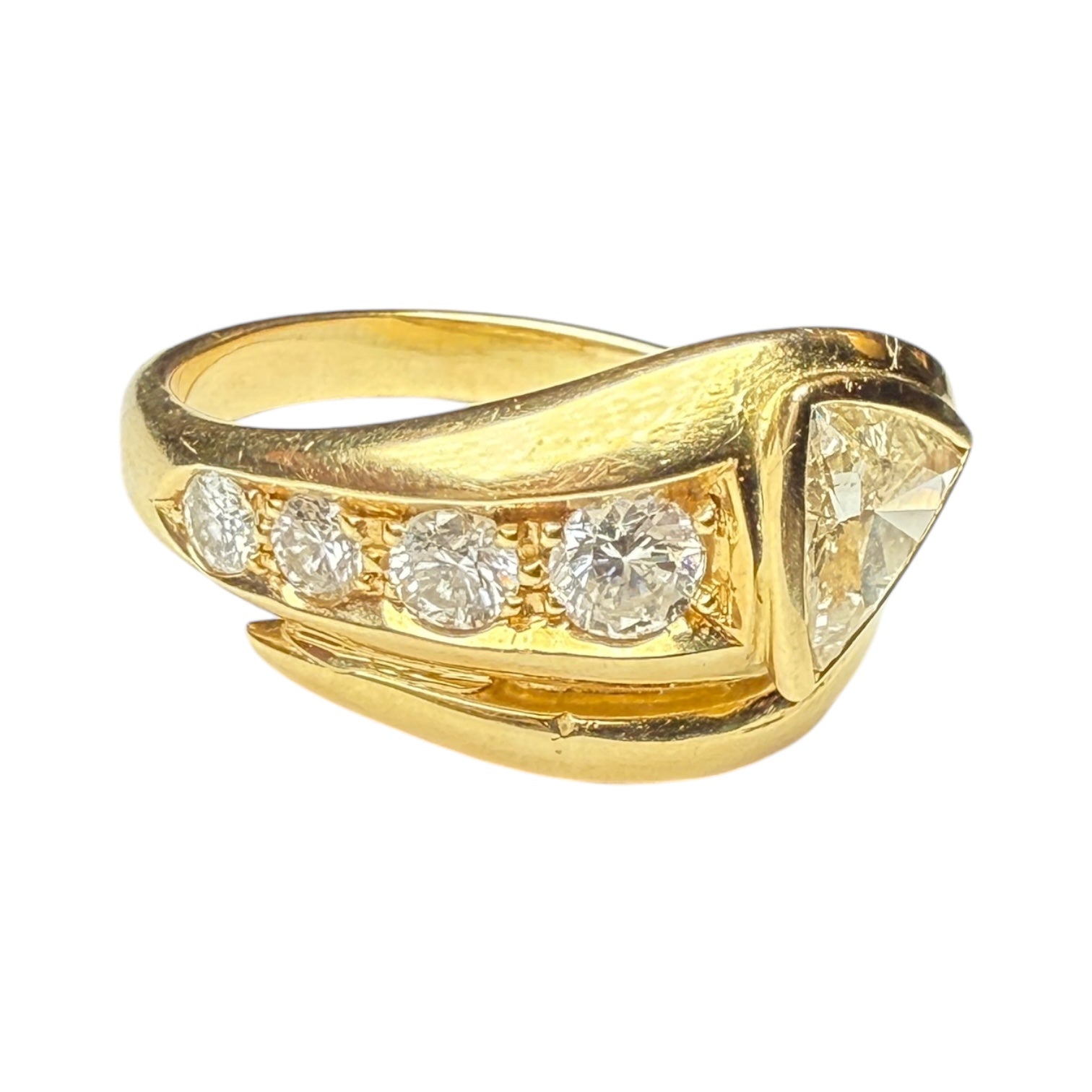 Diamond snake ring