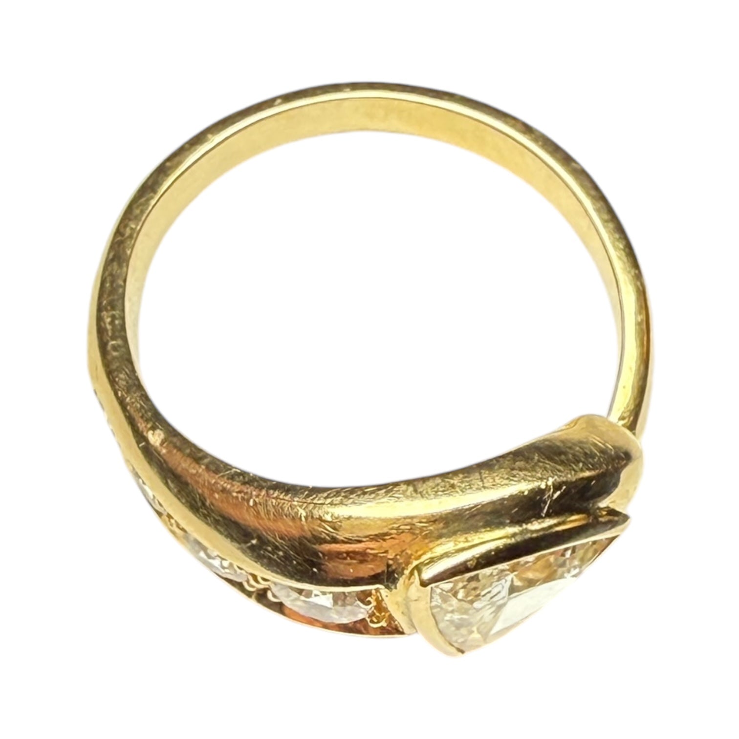 Diamond snake ring