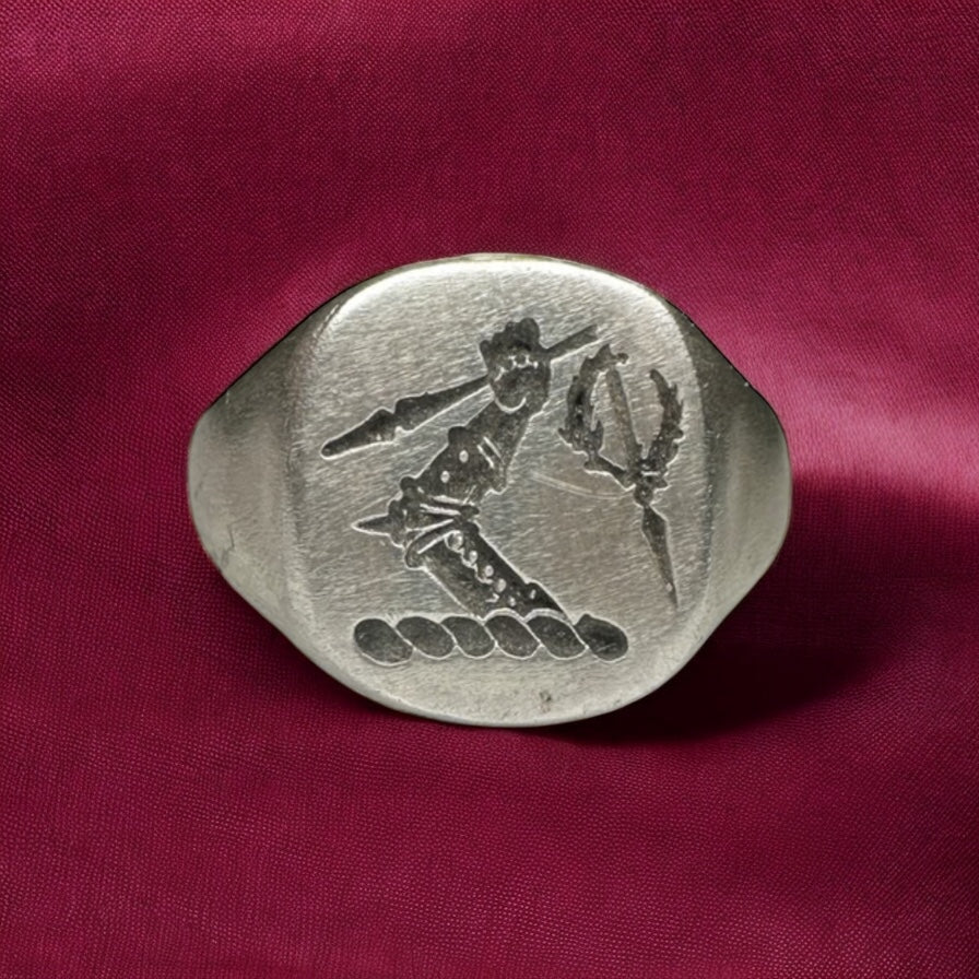 Silver signet ring