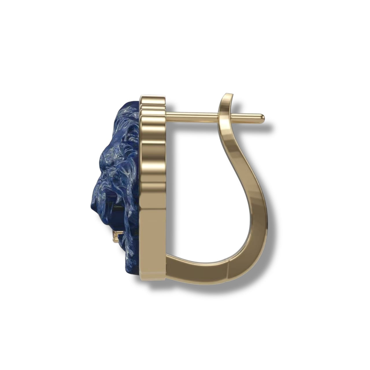 Lion Head 18K Gold Earrings