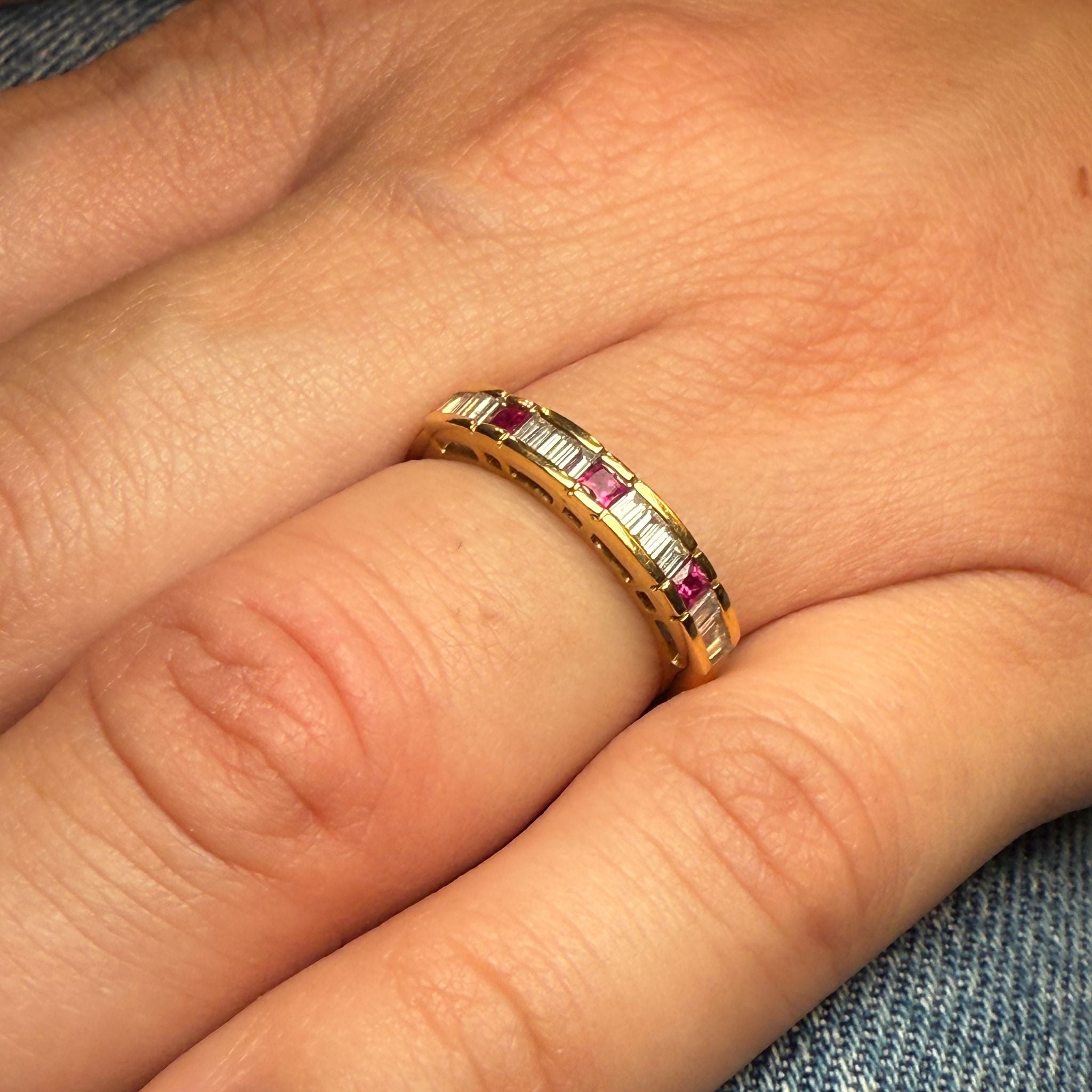 Ruby and diamond ring