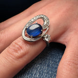 A sapphire and diamond ring