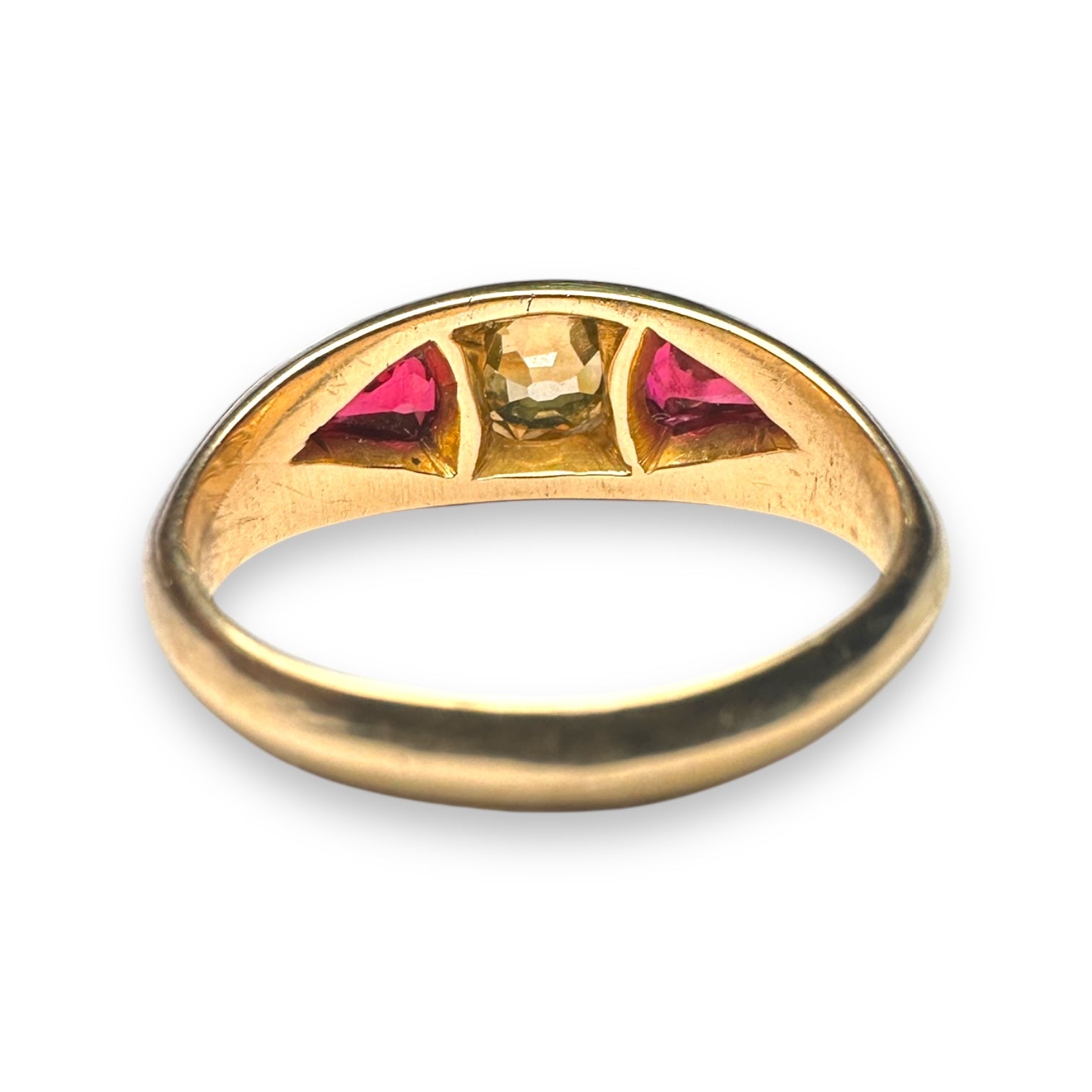Yellow diamond gold ring