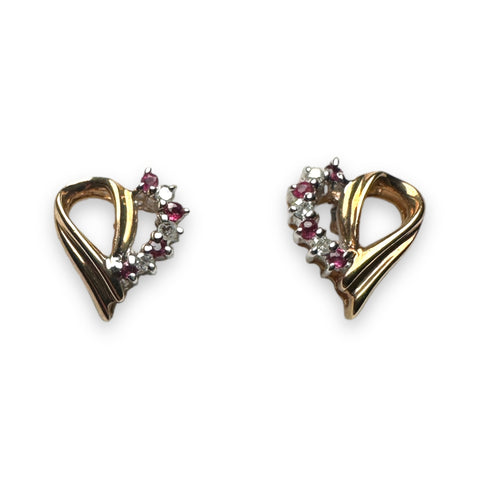 Diamond and ruby earring