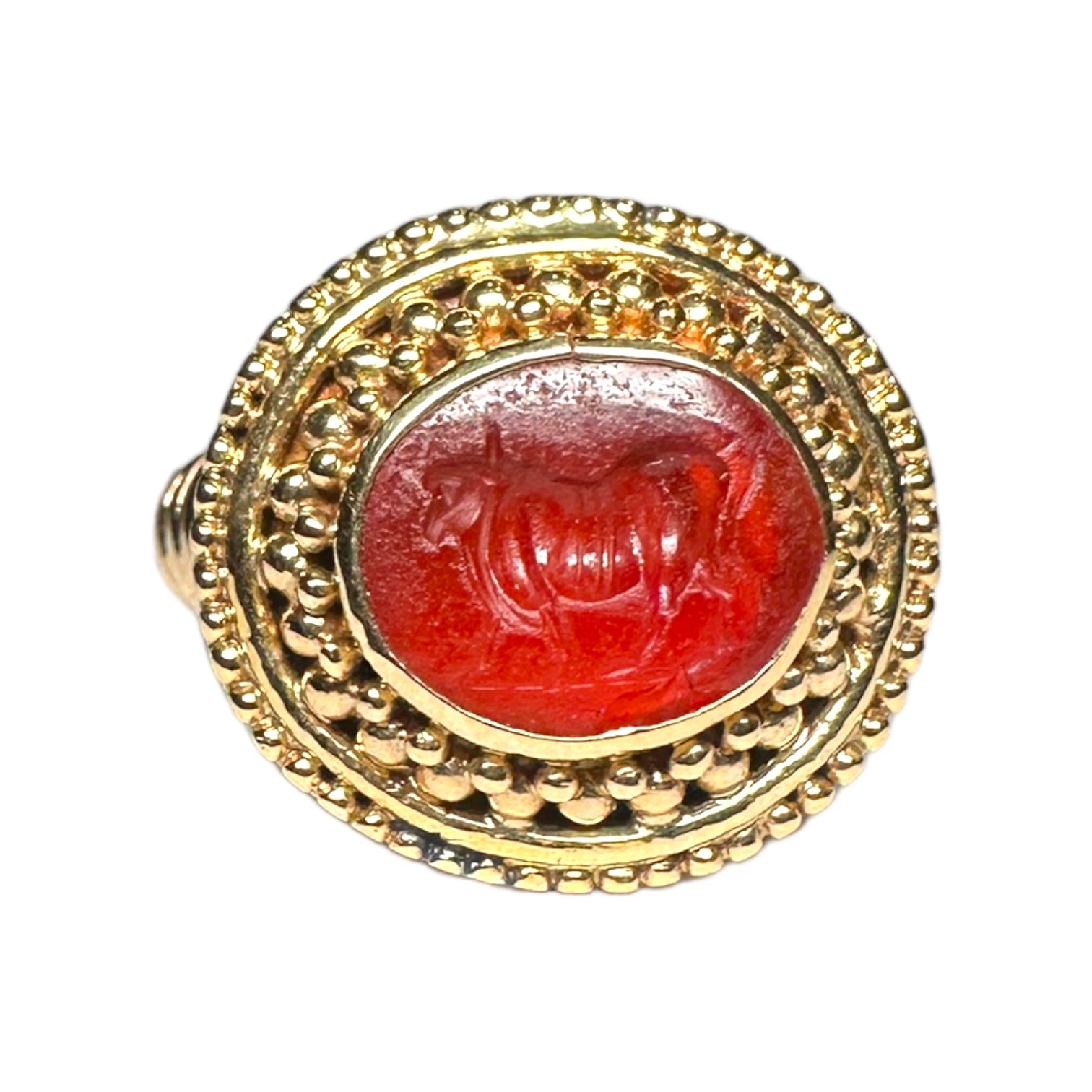 Roman intaglio ring 18k gold