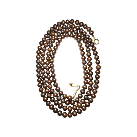 Brown pearl neckless