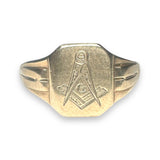 Masonic signet ring in 9 ct gold