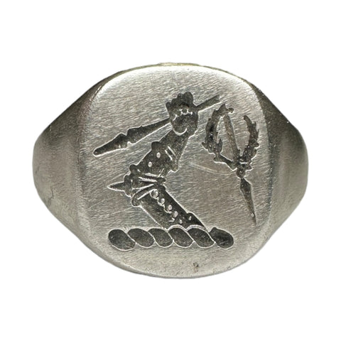 Silver signet ring