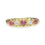 Ruby and diamond ring