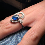 A sapphire and diamond ring