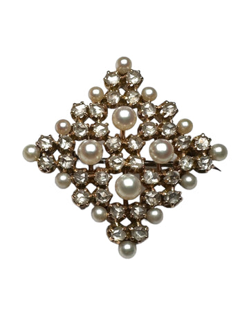 Diamonds and pearls Brooch