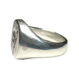 Donkey silver signet ring