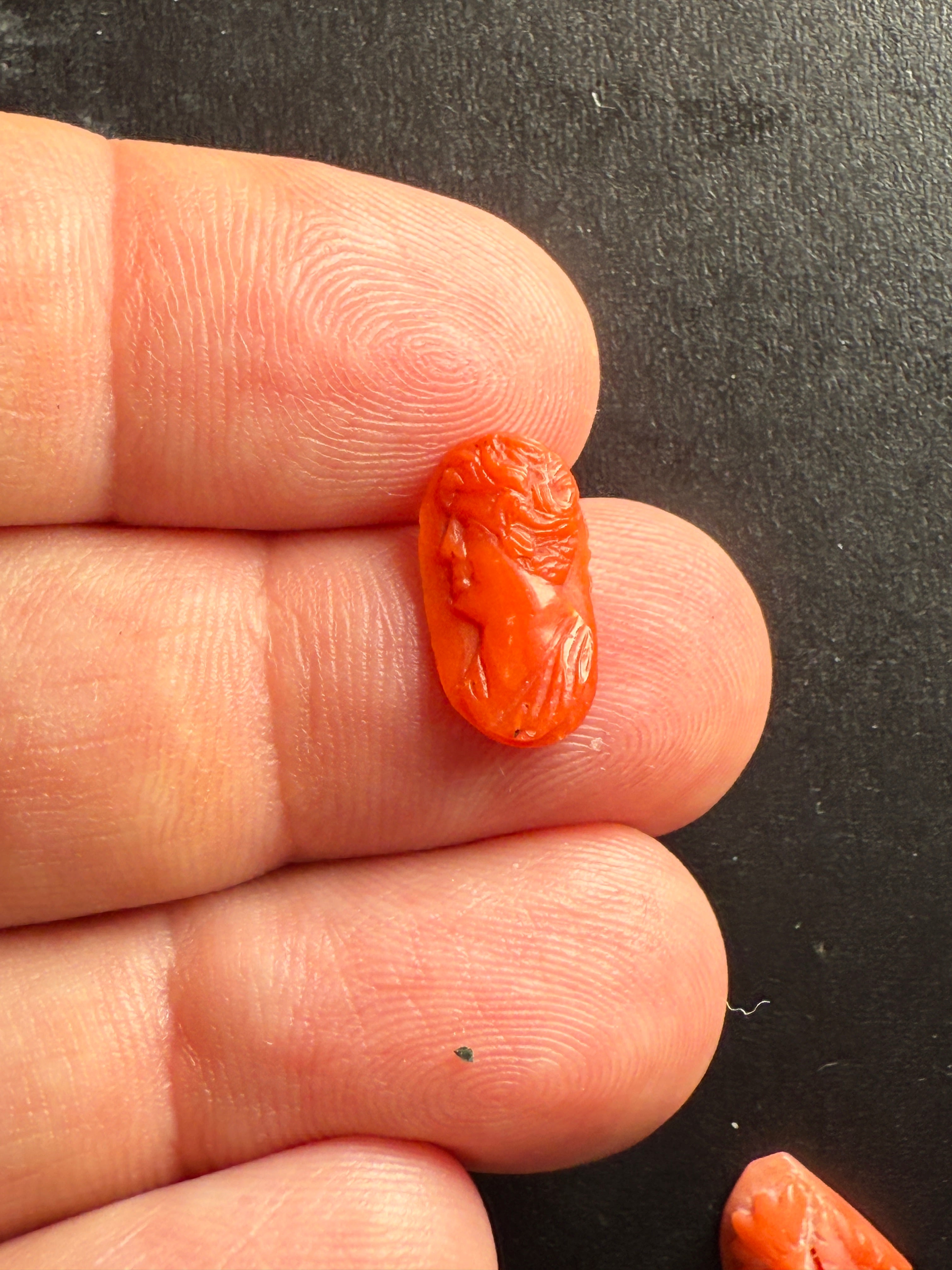 Antique Hand-Carved Coral Cameo 