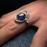 A sapphire and diamond ring