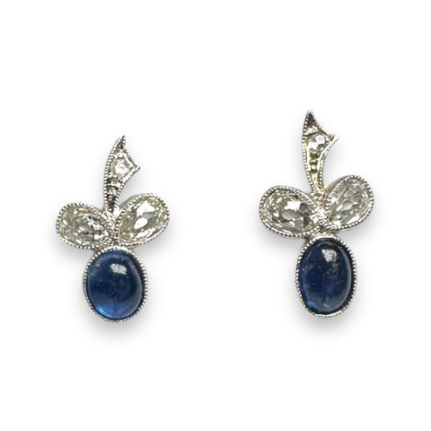 Sapphire and diamond earring