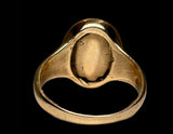 Signet gold ring.