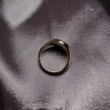 Gold plated silver signet ring