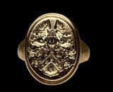 Signet gold ring.