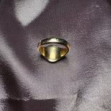 Gold plated silver signet ring