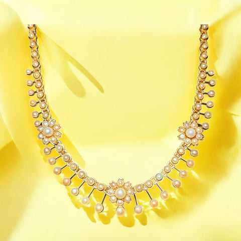 Victorian 18k gold Pearl necklace