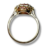 Pink natural Burma sapphire diamond ring