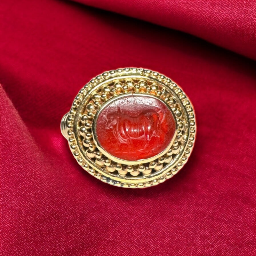 Roman intaglio ring 18k gold