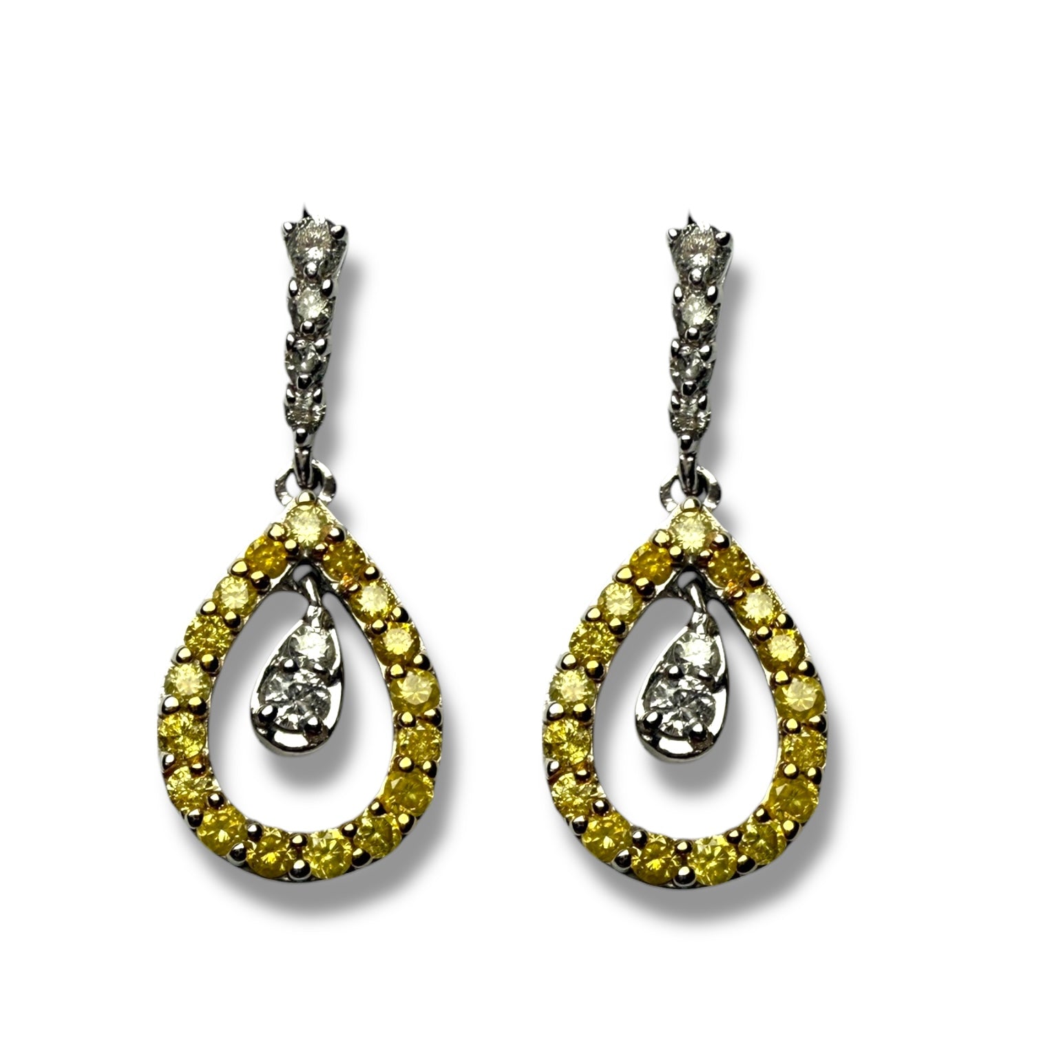 14k gold Diamond drop earring