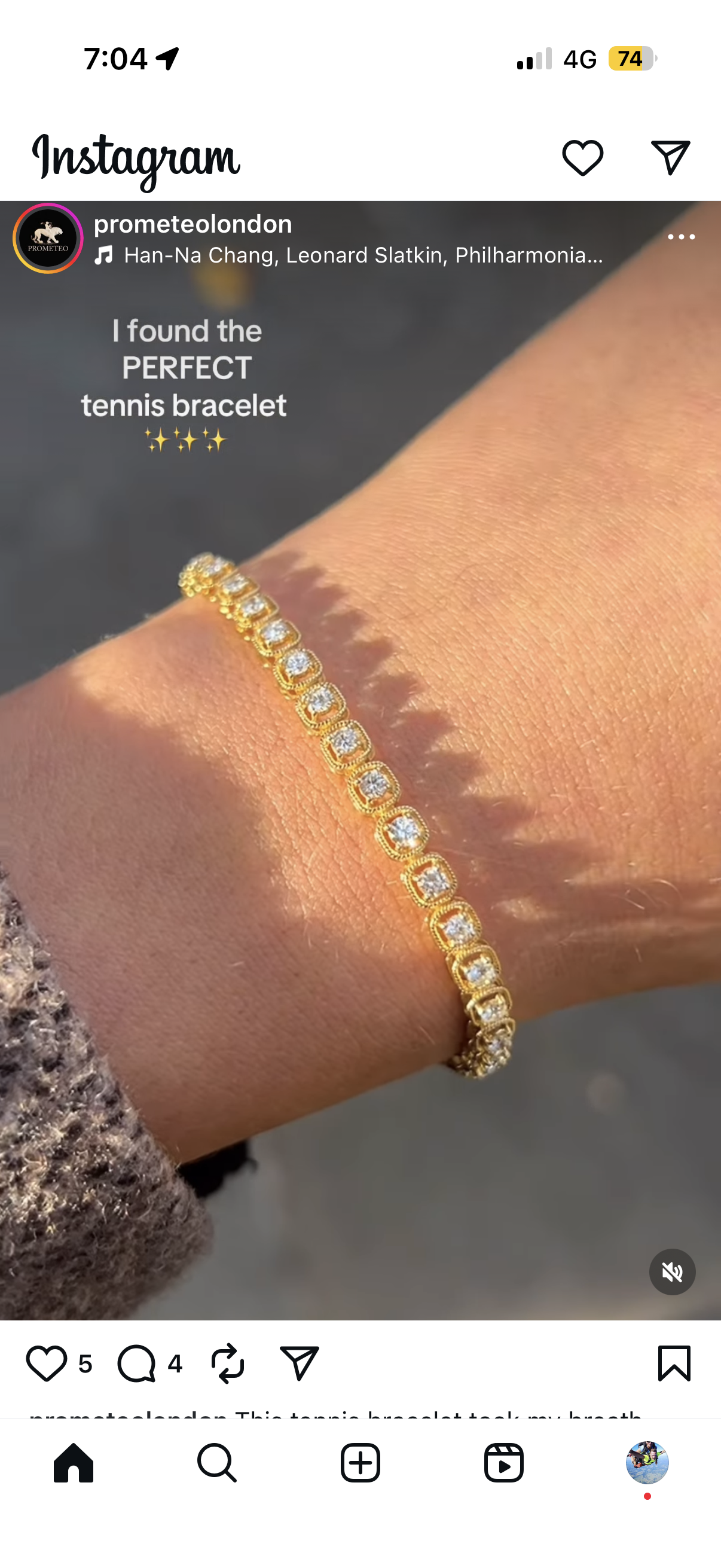 2.5ct Diamond Tennis Bracelet in 18K Yellow Gold