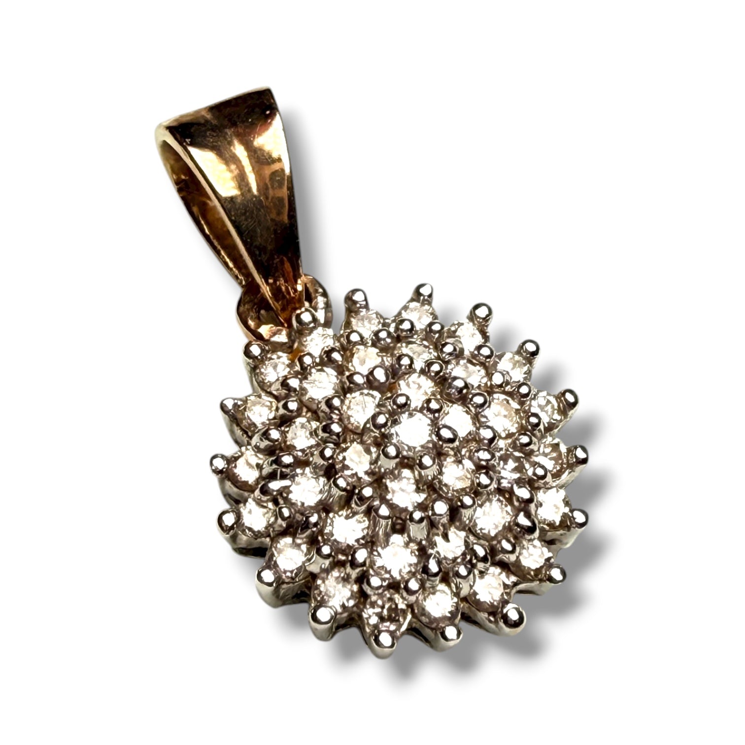 9k Gold Diamond Cluster Pendant – 1.8g / 0.40ct Diamonds