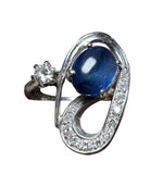 A sapphire and diamond ring