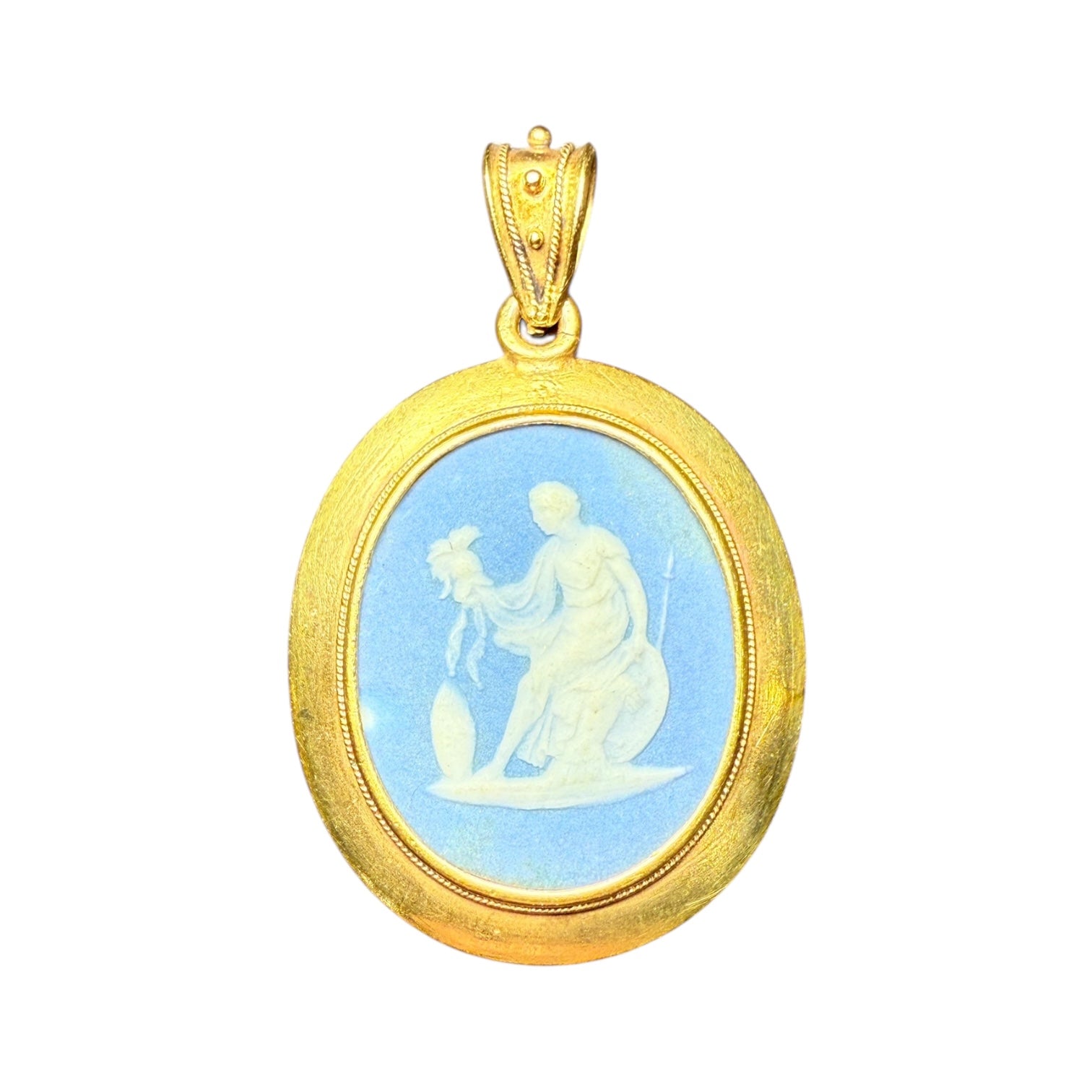 Double side gold pendant for women