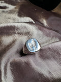 Donkey silver signet ring