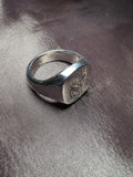 Donkey silver signet ring