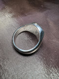 Donkey silver signet ring